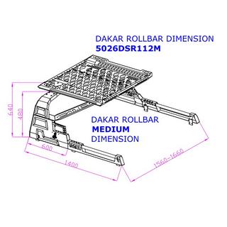 Dakar rollbar tavarakorilla (ilman rullaverhoja) Toyota Hilux 2006–2015 kuva 4