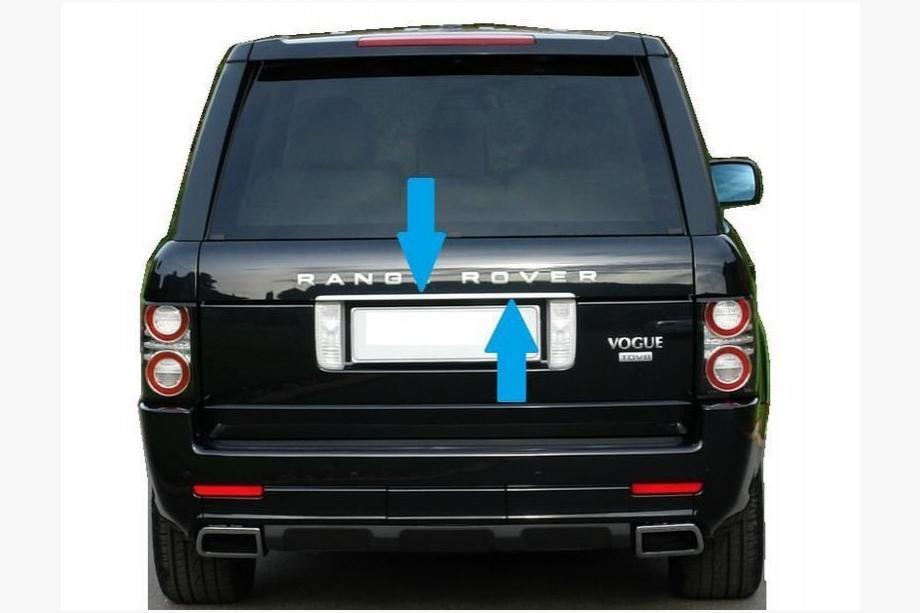 Range Rover III L322 2002–2012 Kromilista rekisterikilven yläpuolelle (ruostumaton teräs) Image