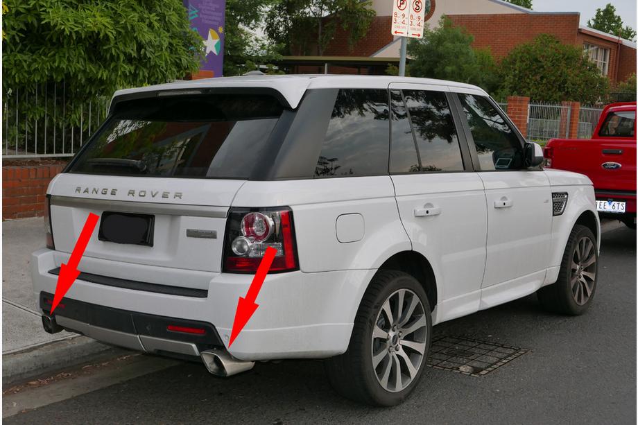 Range Rover Sport 2005–2013 Pakoputkenpäät V2 (2 kpl, ruostumaton teräs) Image