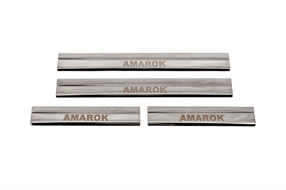 Volkswagen Amarok 2010–2022 Carmos V3 kynnyslistat (4 kpl, ruostumaton teräs) Image