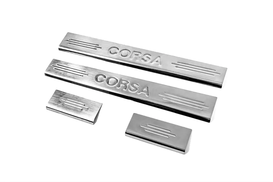 Opel Corsa C 2000–2006 Carmos V2 kynnyslistat (4 kpl, ruostumaton teräs) Image