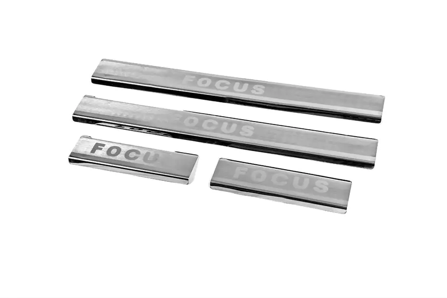 Ford Focus I 1998–2005 Carmos V2 kynnyssuojalistat (4 kpl, ruostumaton teräs) Image