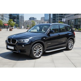 Sivuportaat Tayga Grey (2 kpl, alumiini) BMW X3 F25 2011–2018 kuva 1