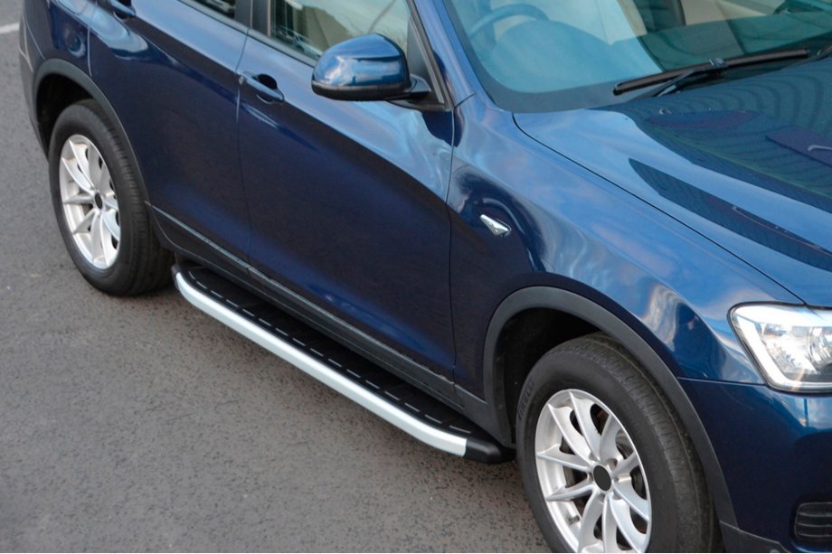 BMW X3 F25 2011–2018 Sivuporraslaudat Fullmond (2 kpl, alumiini) Image