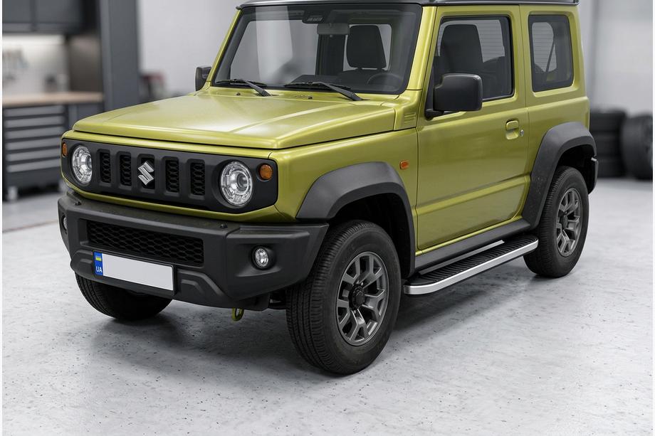 Suzuki Jimny 2018– Sivuportaat Tayga Grey (2 kpl, alumiini) Image