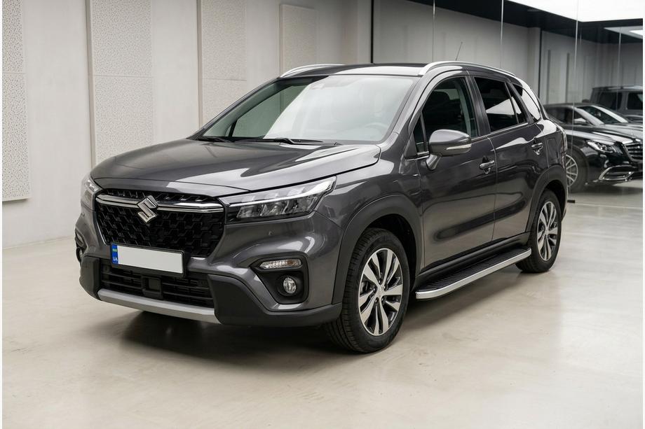 Suzuki SX4 S-Cross 2021– Sivuportaat Tayga Grey (2 kpl, alumiini) Image