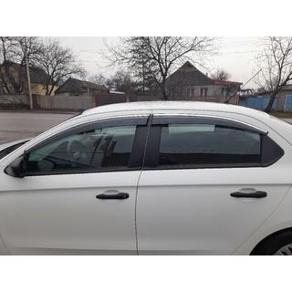 Ikkunatuuliohjaimet kromilistalla (4 kpl, Sunplex Chrome) Citroen C-Elysee 2013–2022 kuva 2