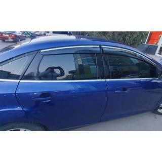 Tuuliohjaimet kromilistalla HB/Sedan (4 kpl, Sunplex Chrome) kuva 3