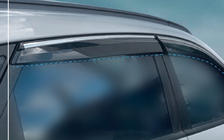 Hyundai IX-35 2010–2015 Ikkunatuuliohjaimet kromilistalla (4 kpl, Sunplex Chrome) kuva 2