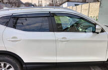 Nissan Qashqai 2014–2021 Ikkunatuuliohjaimet kromilistalla (4 kpl, Sunplex Chrome) kuva 3