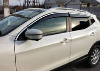 Nissan Qashqai 2014–2021 Ikkunatuuliohjaimet kromilistalla (4 kpl, Sunplex Chrome) kuva 1