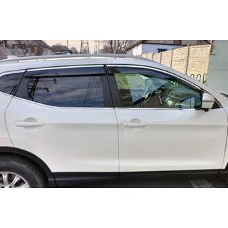 Ikkunatuuliohjaimet kromilistalla (4 kpl, Sunplex Chrome) Nissan Qashqai 2014–2021 kuva 3