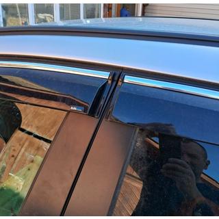 Tuuliohjaimet kromilistalla ja raidalla HB/SD (4 kpl, Sunplex Chrome) Opel Astra J 2009–2015 kuva 4