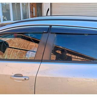 Tuuliohjaimet kromilistalla ja raidalla HB/SD (4 kpl, Sunplex Chrome) Opel Astra J 2009–2015 kuva 1