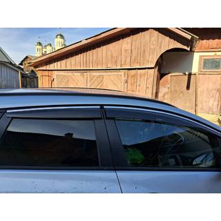 Tuuliohjaimet kromilistalla ja raidalla HB/SD (4 kpl, Sunplex Chrome) Opel Astra J 2009–2015 kuva 2
