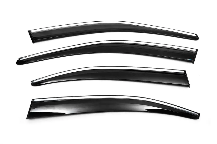 Skoda Octavia III A7 2013–2019 Tuulisuojat kromilistalla Liftback (4 kpl, Sunplex Chrome) Image