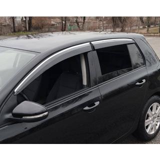 Ikkunatuuliohjaimet kromilistalla HB (4 kpl, Sunplex Chrome) Volkswagen Golf 6 2008–2014 kuva 1