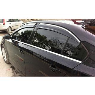 Ikkunatuuliohjaimet kromilistalla (4 kpl, Sunplex Chrome) Volkswagen Jetta 2011–2018 kuva 1