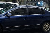 Volkswagen Passat B6 2006–2012 Ikkunatuuliohjaimet kromilistalla (4 kpl, Sunplex Chrome) kuva 3