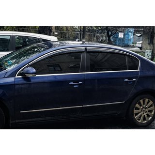 Ikkunatuuliohjaimet kromilistalla (4 kpl, Sunplex Chrome) Volkswagen Passat B6 2006–2012 kuva 3