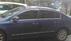 Volkswagen Passat B7 2012–2015 Sivulasien tuuliohjaimet kromilistalla SD (4 kpl, EU, Sunplex Chrome) kuva 1