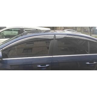 Sivulasien tuuliohjaimet kromilistalla SD (4 kpl, EU, Sunplex Chrome) Volkswagen Passat B7 2012–2015 kuva 4