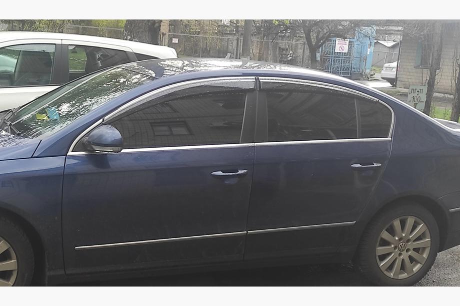 Volkswagen Passat B7 2012–2015 Sivulasien tuuliohjaimet kromilistalla SD (4 kpl, EU, Sunplex Chrome) Image