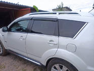 Mitsubishi Outlander 2012–2021 Kromilistalliset ikkunatuuliohjaimet (4 kpl, Libao) kuva 1