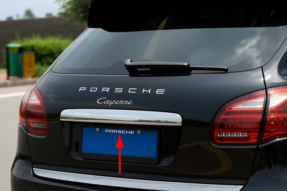 Porsche Cayenne 2010–2017 Libao rekisterikilven yläpuolinen lista (ruostumaton teräs) Image