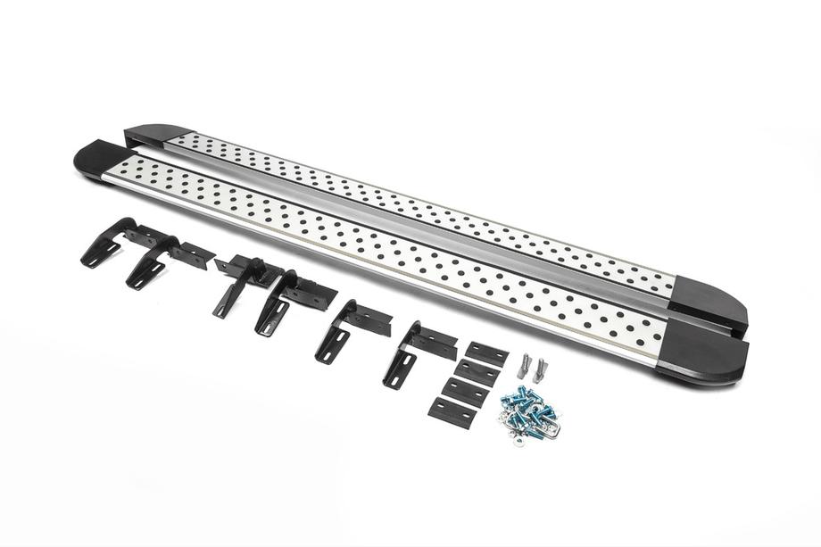 Toyota Rav 4 2006–2013 OEM V1 sivuaskelmat LONG (2 kpl, alumiini) Image