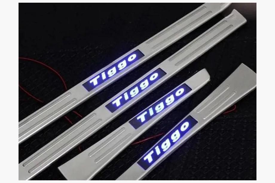 Chery Tiggo 1 2005–2016 Libao LED kynnyslistat 2010-2014 (4 kpl, ruostumaton teräs) Image
