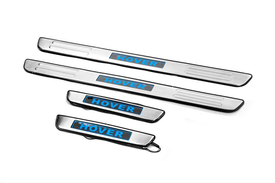GreatWall Haval M4 2012–2021 Libao LED kynnyslistat 2012+ (4 kpl, ruostumaton teräs) Image