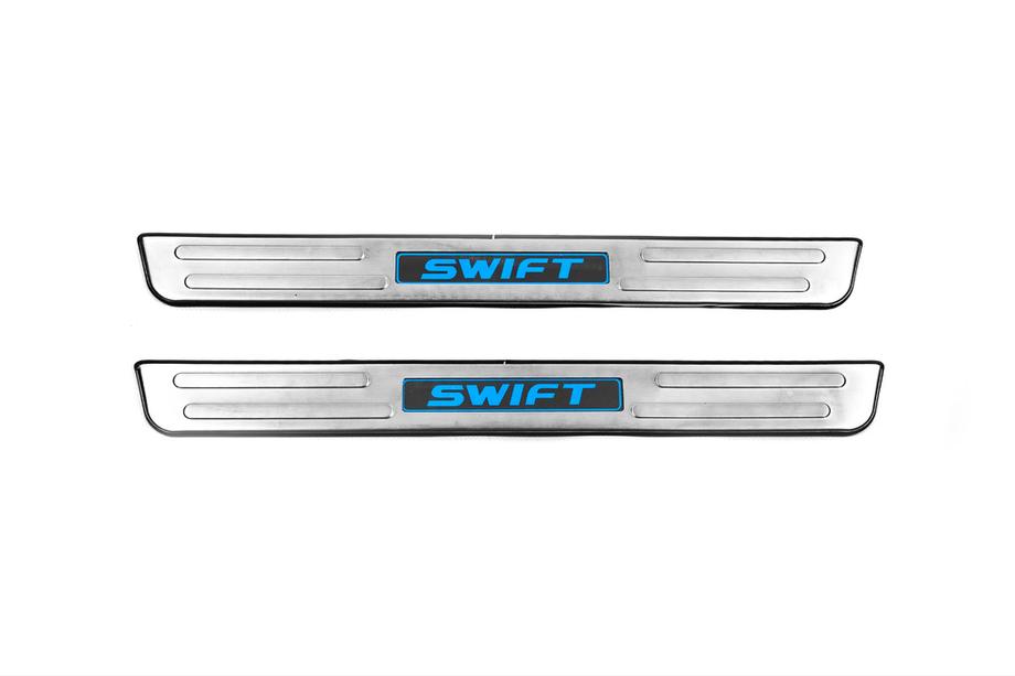 Suzuki Swift 2010–2017 Libao LED-kynnyslistat (2 kpl, ruostumaton teräs) Image
