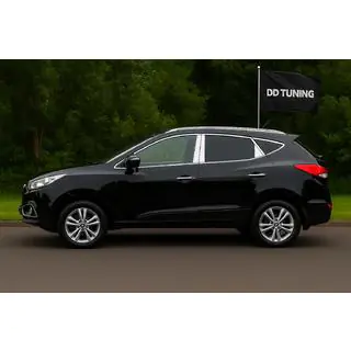 Täydellinen ikkuna- ja pilarilistojen sarja LIBAO (20 kpl, ruostumaton teräs) Hyundai IX-35 2010–2015 kuva 1