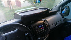Opel Vivaro 2001–2015 Kojelaudan hylly (2001-2010, musta punaisilla tikkauksilla) kuva 5