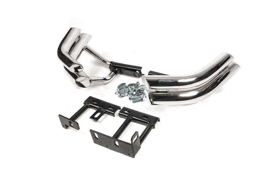 Hyundai Santa Fe 2 2006–2012 Takapuskurin tuplakulmaputket Libao (ruostumaton teräs) Image