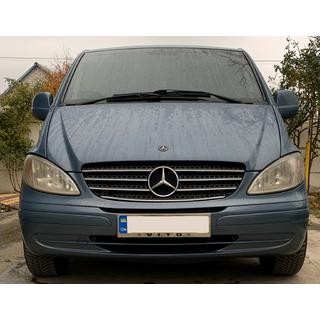 Kromattu rekisterikilven kehys (1 kpl, ruostumaton teräs) Mercedes Vito W639 2004–2014 kuva 1