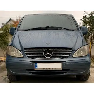 Kromattu rekisterikilven kehys (1 kpl, ruostumaton teräs) Mercedes Vito W639 2004–2014 kuva 1