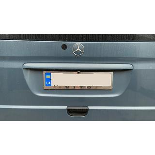 Kromattu rekisterikilven kehys (1 kpl, ruostumaton teräs) Mercedes Vito W639 2004–2014 kuva 2