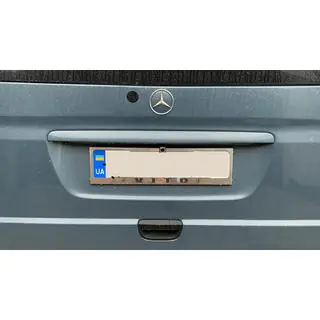 Kromattu rekisterikilven kehys (1 kpl, ruostumaton teräs) Mercedes Vito W639 2004–2014 kuva 2