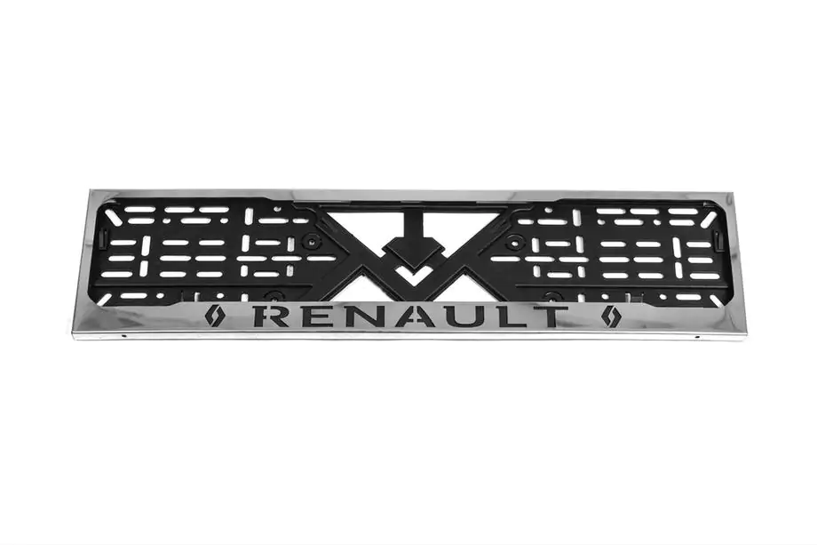Renault Kromattu rekisterikilven kehys Renault (1 kpl, ruostumaton teräs) Kuva 1
