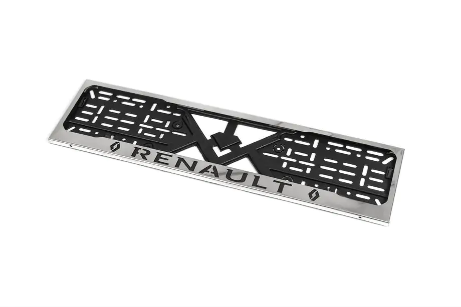 Renault Kromattu rekisterikilven kehys Renault (1 kpl, ruostumaton teräs) Kuva 2
