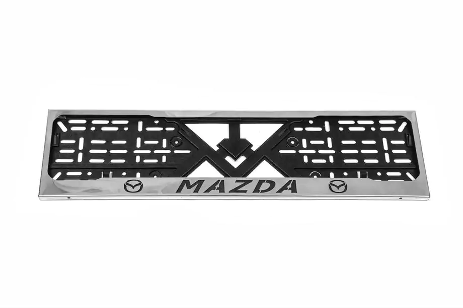 Mazda Kromattu rekisterikilven kehys Mazda (1 kpl, ruostumaton teräs) Kuva 2