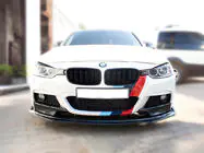BMW 3-sarja F30/F31 2012–2019 EuroCap etupuskurin spoilerilippa (musta, M-Performance) kuva 1