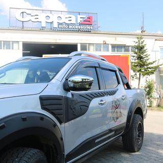 Ovien ylälistat (6 kpl, ABS) Nissan Navara/NP300 2016– kuva 4
