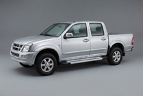 Isuzu D-Max 2002–2011 Sivuporraslistat Vision New Grey (2007-2012, 2 kpl, alumiini) kuva 1