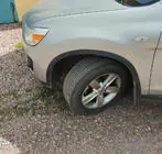 Mitsubishi ASX 2010–2023 Lokasuojan levikkeet 2012-2016 (4 kpl, musta, ABS-muovi) kuva 1