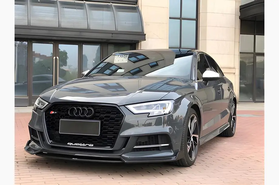 Audi A3 2020– Etupuskurin lippa (musta) Image