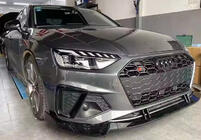 Audi A4 B9 2015–2024 Etupuskurin lip spoileri 2021-2023 (musta) kuva 1
