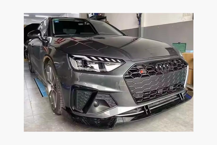 Audi A4 B9 2015–2024 Etupuskurin lip spoileri 2021-2023 (musta) Image